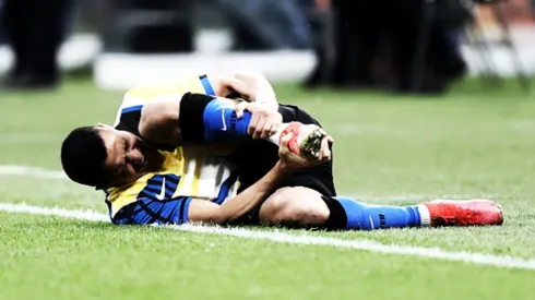 Alexis Sánchez tuvo que salir por lesión en el último duelo del Inter.