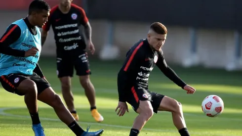 Daniel Gutiérrez y Leonardo Gil entrenando en Juan Pinto Durán.