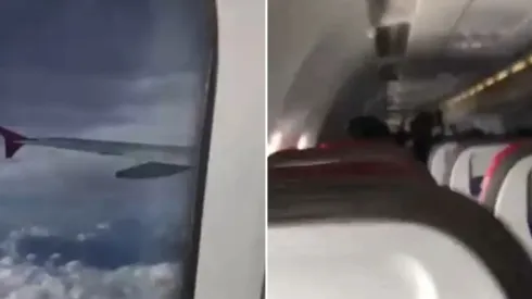 Un tenso momento registrado en el avión de la Roja.