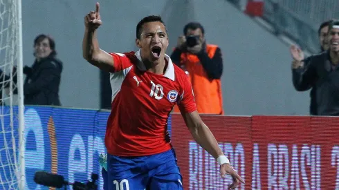 Alexis Sánchez con la 10 rumbo a Brasil 2014.