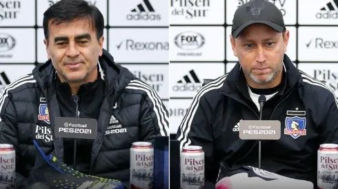 Quinteros y Mena atendieron juntos a los micrófonos en el estadio Monumental.