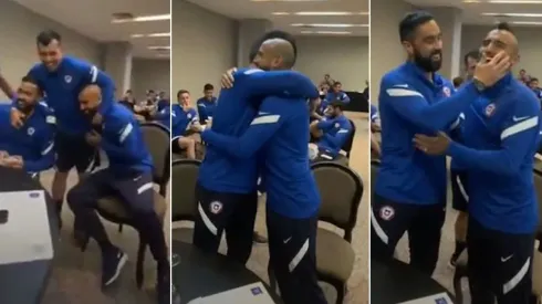 Vidal y Bravo se funden un hermoso abrazo que emociona a todo Chile