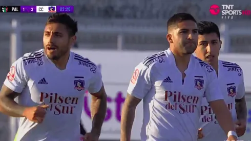 Los albos celebran el gol de Bolados.