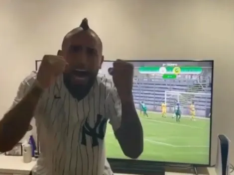 El eufórico festejo de Arturo Vidal tras victoria de Rodelindo