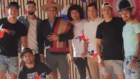 Varios jugadores del Popular celebraron el 18 de septiembre