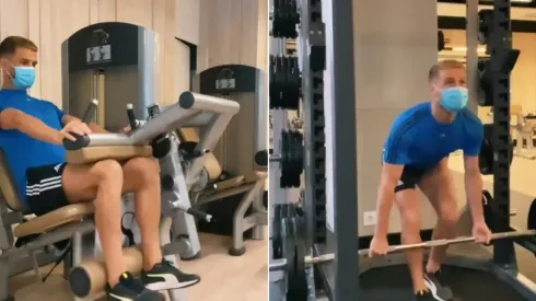 Christian Santos se preparó físicamente de manera individual | Foto: Instagram