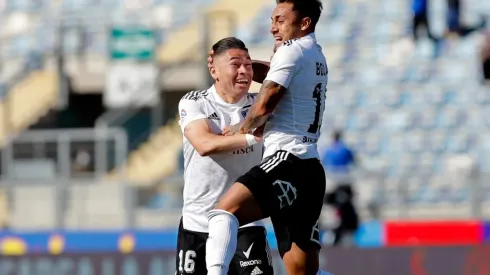 Marcos Bolados festejando en el Superclásico.