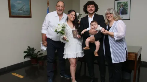 Maxi Falcón en su matrimonio.