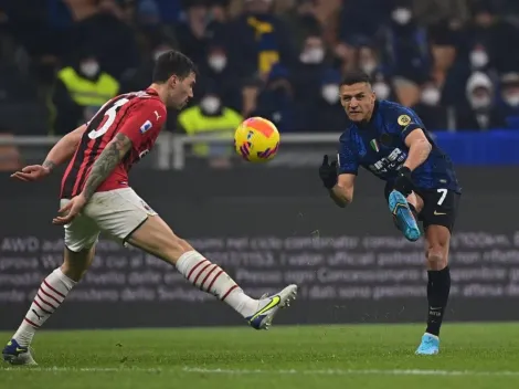 Vidal y Alexis ven acción en derrota del Inter ante AC Milan