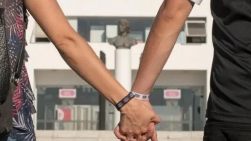 Los colocolinos celebran el día de los enamorados.