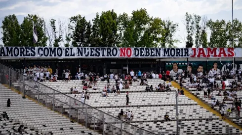 El lienzo desplegado en el sector Arica.