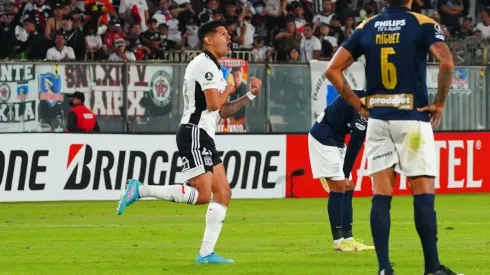 Esteban Pavez celebrando su gol contra Alianza Lima.