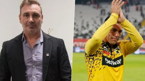 Marcelo Barticciotto aplaude la carrera de Esteban Paredes en el día de su retiro.