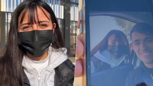 Camila pudo sacarse una foto y entregarle una carta a Pablo Solari.