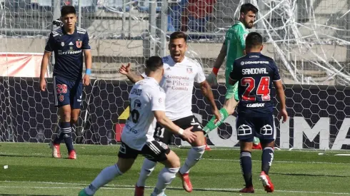 Marco Bolados celebra su gol ante la U en Rancagua