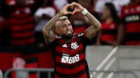 Vidal anotó su primer gol con la camiseta del Flamengo.