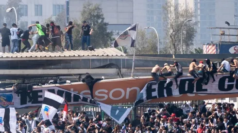 Así quedó el techo del sector cordillera en el Estadio Monumental.