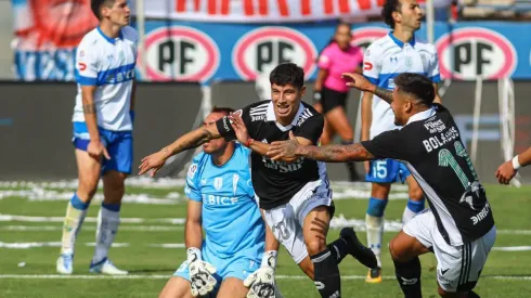 Alexander Oroz anotando el gol del empate ante la UC en la primera rueda