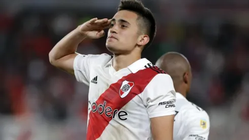 Pablo Solari anotó su octavo gol con la camiseta de River Plate.