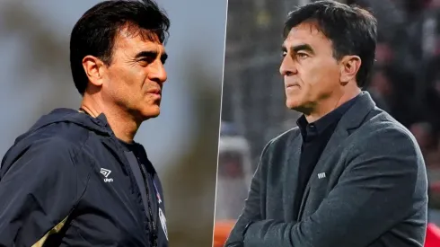 A la izquierda Quinteros en su primer entrenamiento en el 2020, a la derecha el pasado martes ante la UC.