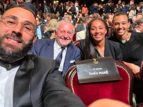 Benzema y Endler comparten en la premiación del Balón de Oro