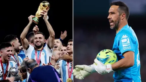 Germán Pezzella no se olvidó de Claudio Bravo en su celebración.