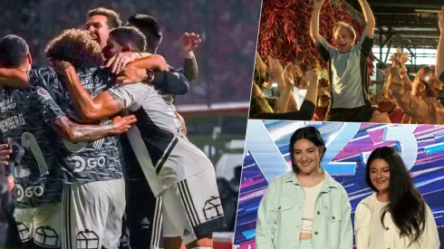 El fútbol, pero en especial Colo Colo, se unen en "Viento", la canción con la que Yorka (abajo a la derecha) quiere ganar el Festival de Viña del Mar en su género Internacional.