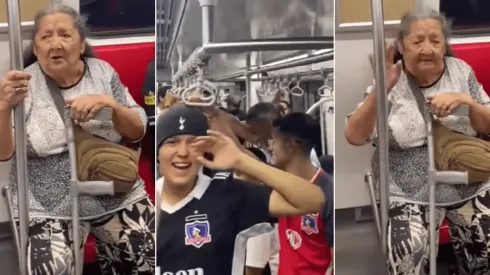 Fanática cantó canciones de Colo Colo en el metro con un final inesperado.