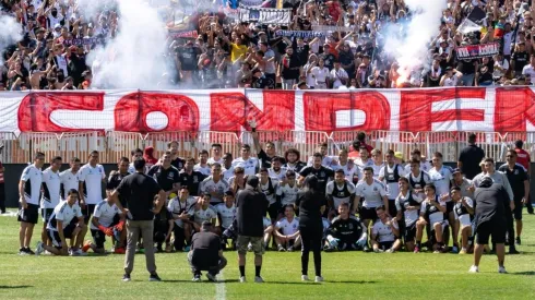 La emoción del plantel de Colo Colo en el Arengazo.