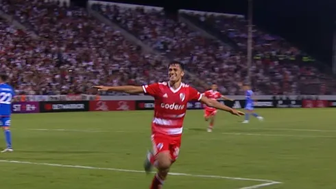 Pablo Solari festejó en el triunfo de River Plate ante la U