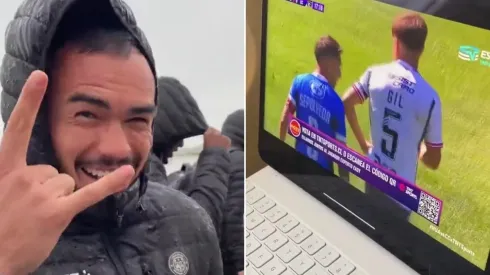 Gabriel Suazo no se pierde ningún detalle del partido de Colo Colo.