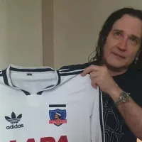 Barticciotto saca pecho con músico de Kiss y camiseta de Colo Colo
