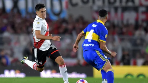 Solari hace polémica en Argentina con festejo en el Superclásico.