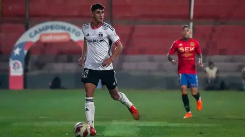 Bruno Gutiérrez lució una máscara en el entrenamiento de Colo Colo