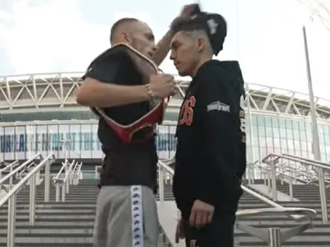 Boxeador albo avisa que va por el título tras tenso cara a cara