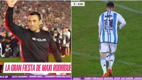 Justo Villar en la despedida de Maxi Rodríguez. Crédito: ESPN.