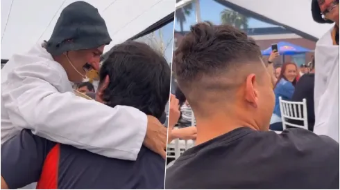 La broma que recibe Saldivia en fiesta dieciochera de Colo Colo.