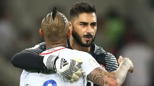 Arturo Vidal y Johnny Herrera en la Roja. Crédito: Archivo.