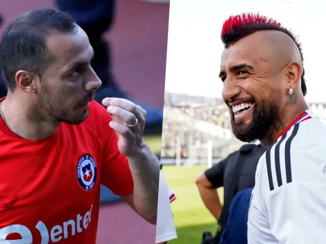Vidal en modo albo vs Marcelo Díaz