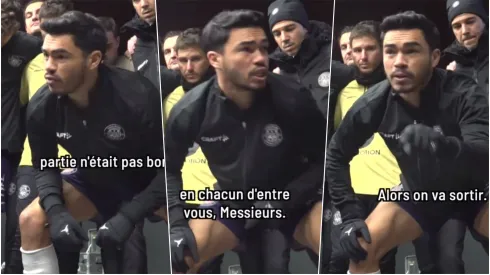 Suazo es líder del camarín de Toulouse con espectacular arenga.