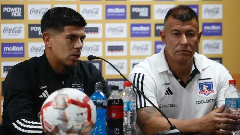 Esteban Pavez y Jorge Almirón en la previa del Colo Colo vs Huachipato por la Supercopa.