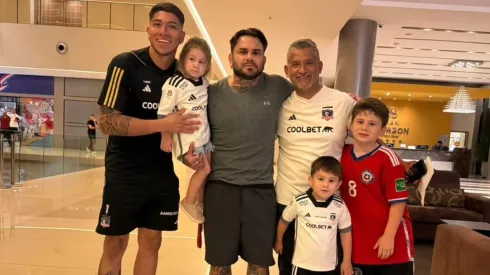 El ex delantero albo Cristián Bogado visitó a Colo Colo en Asunción.