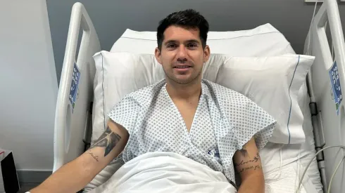 César Fuentes en el hospital.