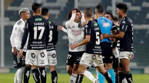 Maximiliano Falcón recriminando a Fernando Véjar.