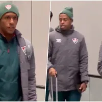 Jugadores de Fluminense llegan a Santiago tiritones por el frío