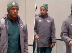 Jugadores de Fluminense llegan a Santiago tiritones por el frío