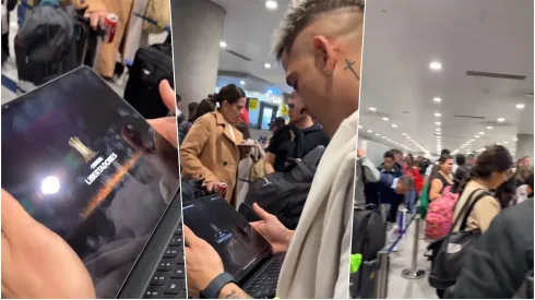 Paiva siguió el sorteo de Copa Libertadores desde el aeropuerto.
