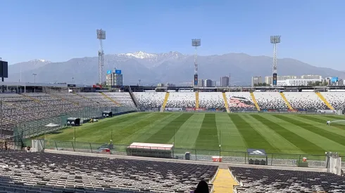 Así está la cancha del Monumental previo al partido de Colo Colo.