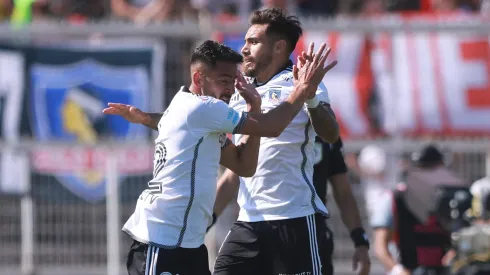 Marcos Bolados festeja su gol ante Palestino.