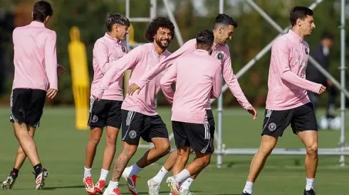 Maximiliano Falcón en los entrenamientos del Inter Miami